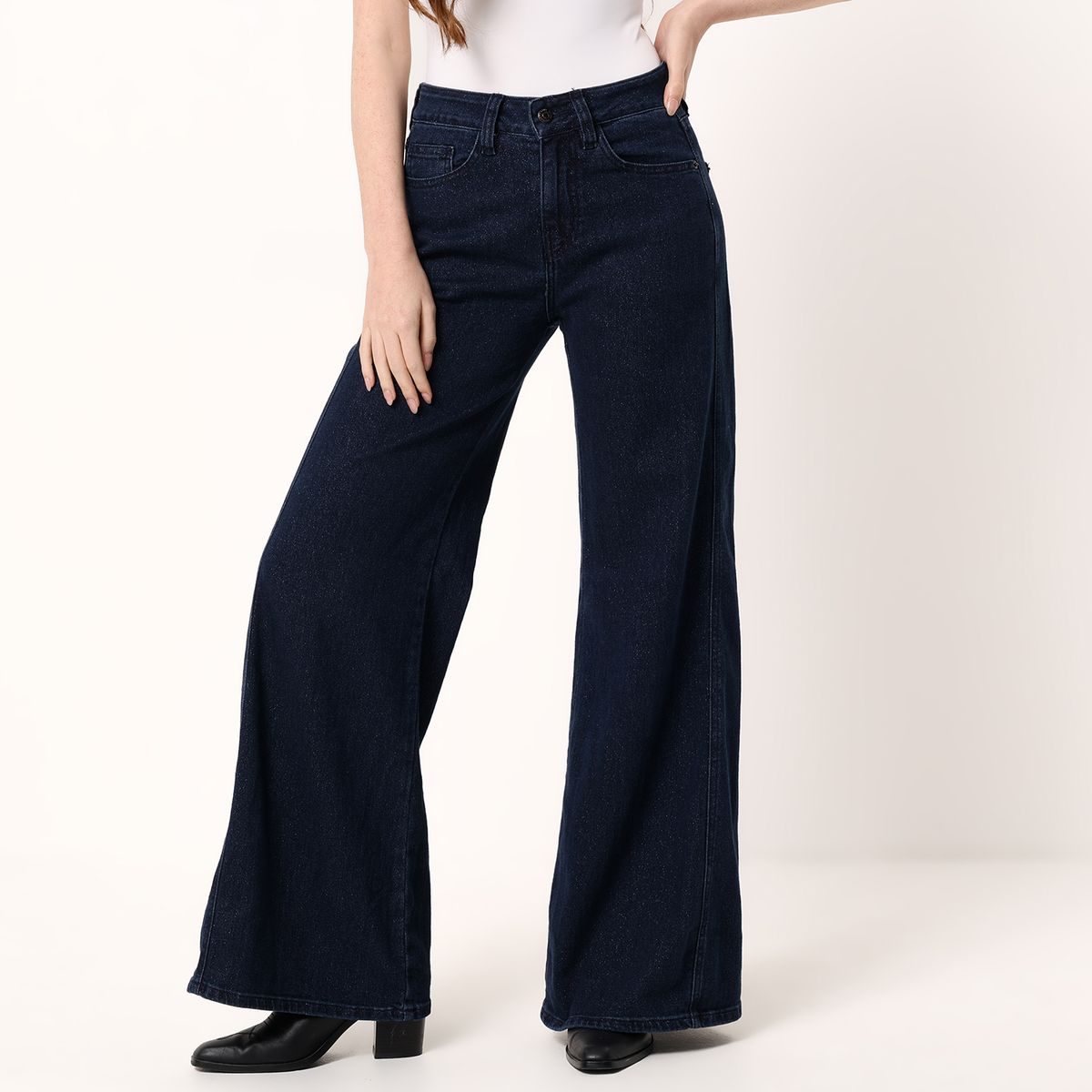 UNIVERSITY CLUB - Jean Wide leg  Mujer De Algodón University Club 