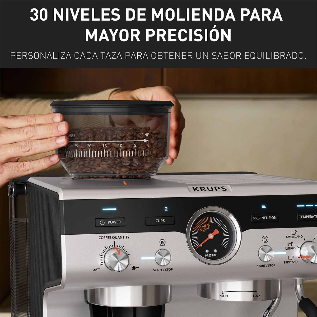 KRUPS - Cafetera de Espresso KRUPS 1&2 tazas