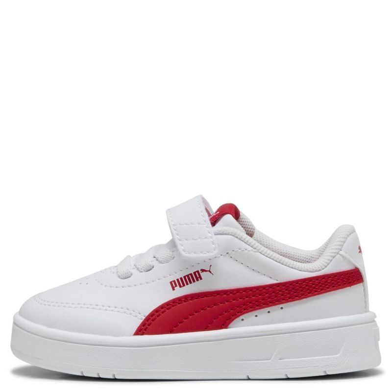 PUMA - Tenis moda Puma Court Classic Clean Ac+ Niño con Velcro Blancos