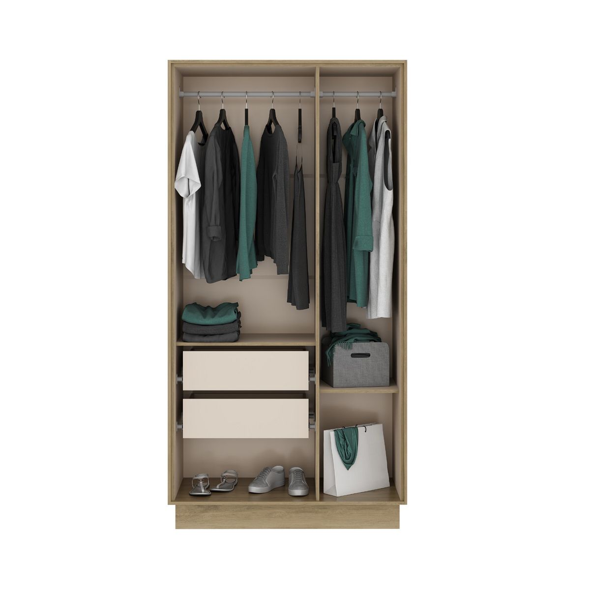 BERTOLINI - Clóset 113519360 3 Puertas 2 Cajones