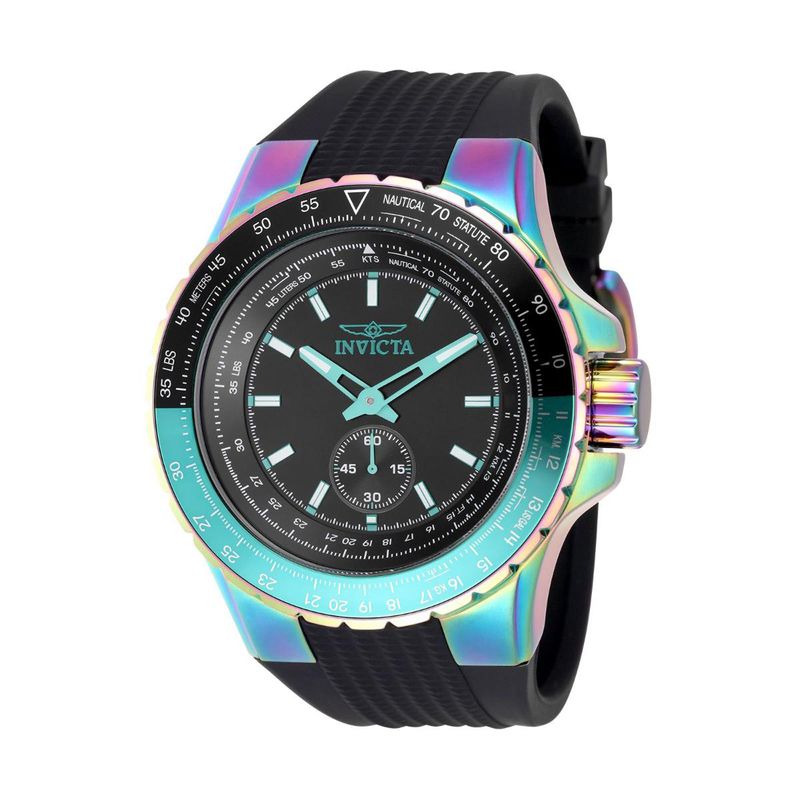 INVICTA - Reloj Invicta Hombre Aviator . Reloj Silicona Negro