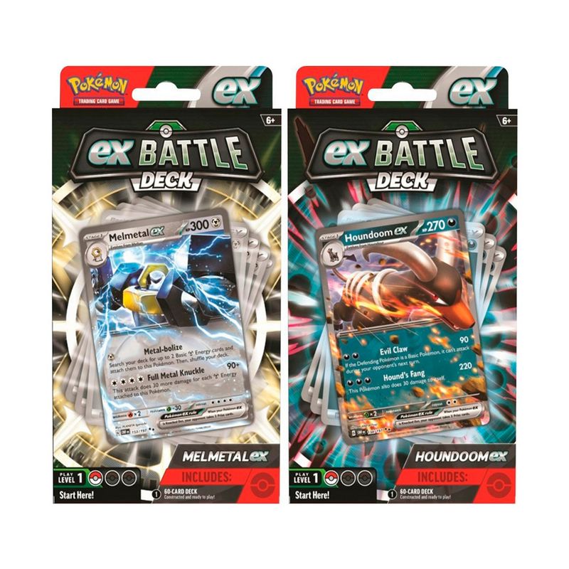 POKEMON - Didáctico Pokemon: Mazo de cartas Melmetal ex ó Houndoom Ex Bat Mazo Inglés. Producto aleatorio
