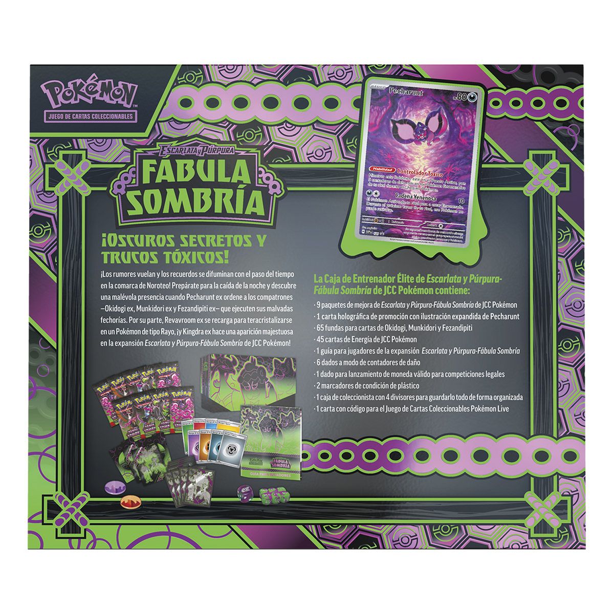 POKEMON - Didáctico Pokemon: Caja de Cartas entrenamiento Élite. Fábula Sombría Español