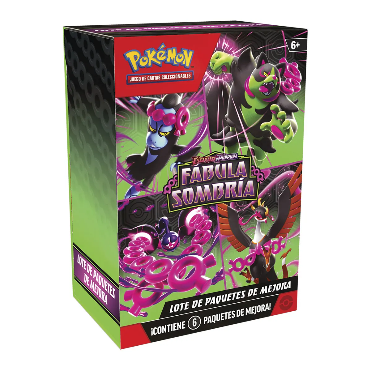 POKEMON - Didáctico Pokemon: Lote de paquetes de mejora de Cartas. 6 paquetes de cartas. Fábula Sombría Booster Bundle