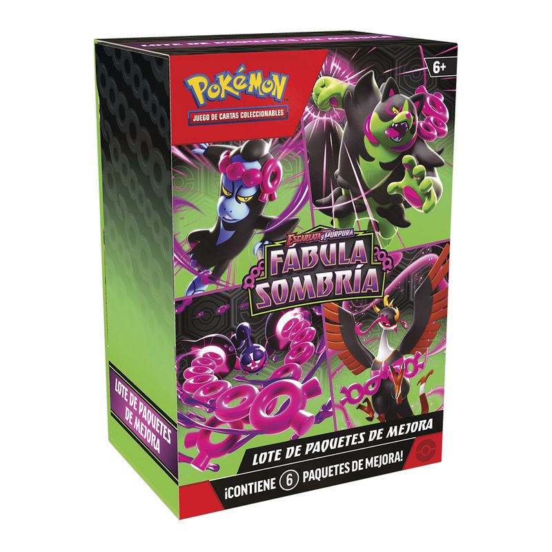 POKEMON - Didáctico Pokemon: Lote de paquetes de mejora de Cartas. 6 paquetes de cartas. Fábula Sombría Booster Bundle