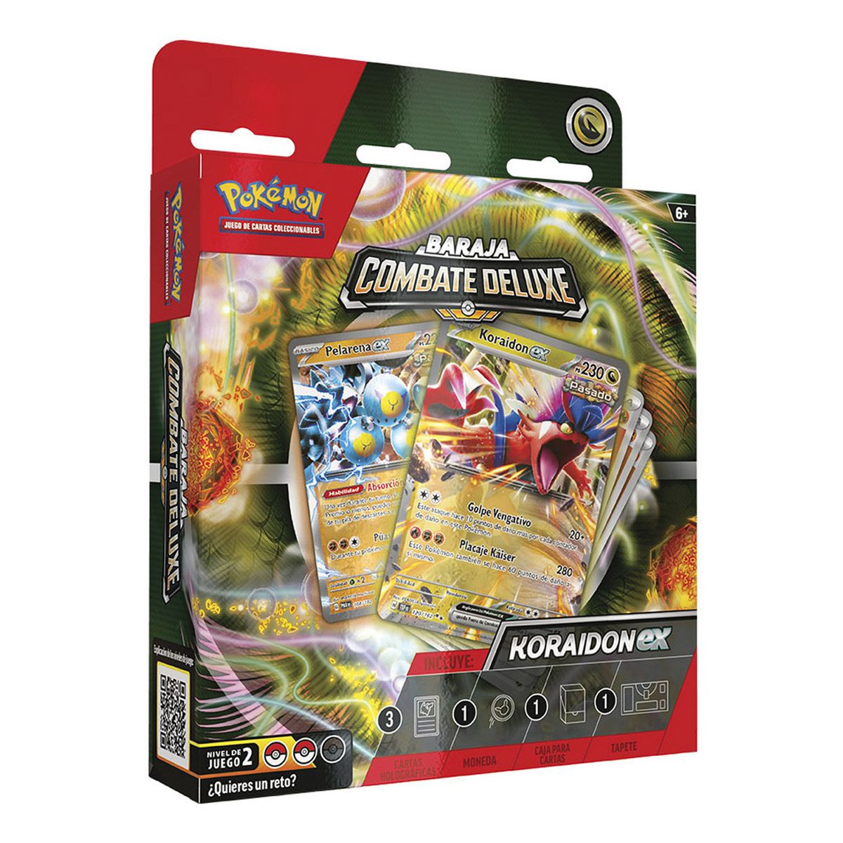 POKEMON - Didáctico Pokemon: Barajade Cartas Combate Deluxe Karoidon Ex ó Miraidon Ex Español. Producto aleatorio