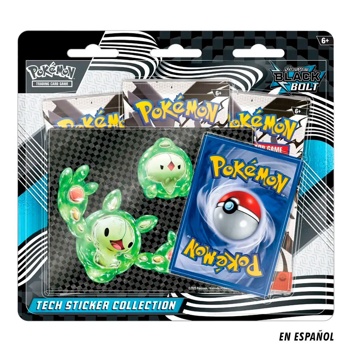 POKEMON - Didáctico Pokemon: Cartas Tech Sticker Collection Black Bolt Español 