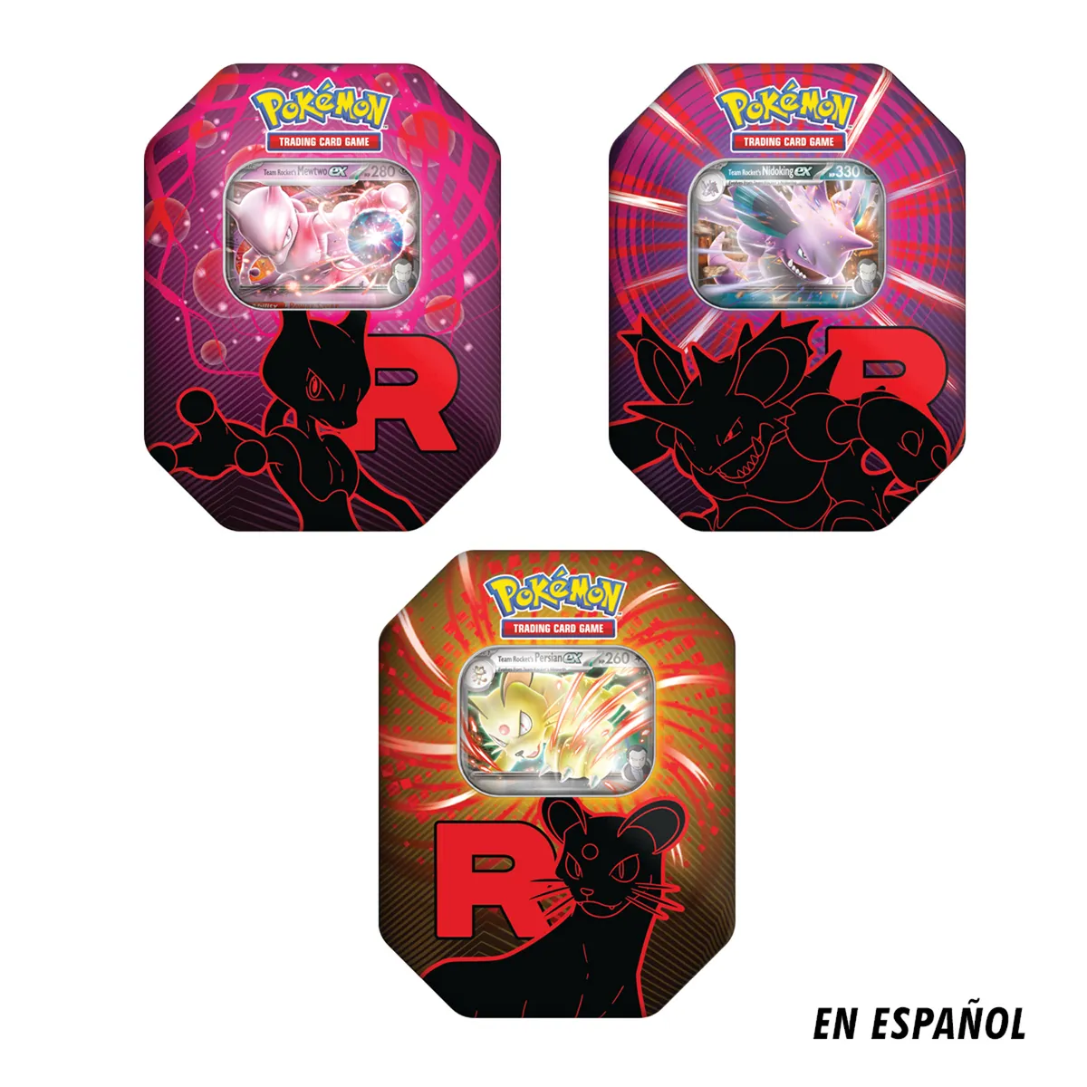 POKEMON - Didáctico Pokemon: Set de cartas Team Rocket Tin SPA Inglés. Producto aleatorio