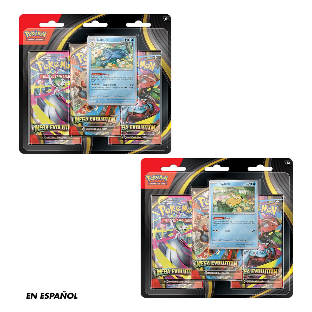 POKEMON - Didáctico Pokemon: Cartas Pack Mega Evolution 3 Pack Español. Producto aleatorio