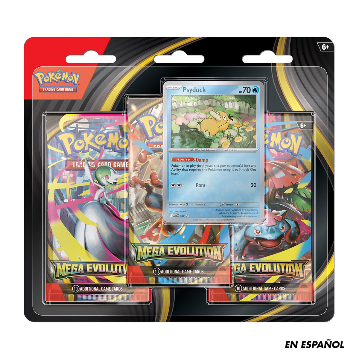 POKEMON - Didáctico Pokemon: Cartas Pack Mega Evolution 3 Pack Español. Producto aleatorio