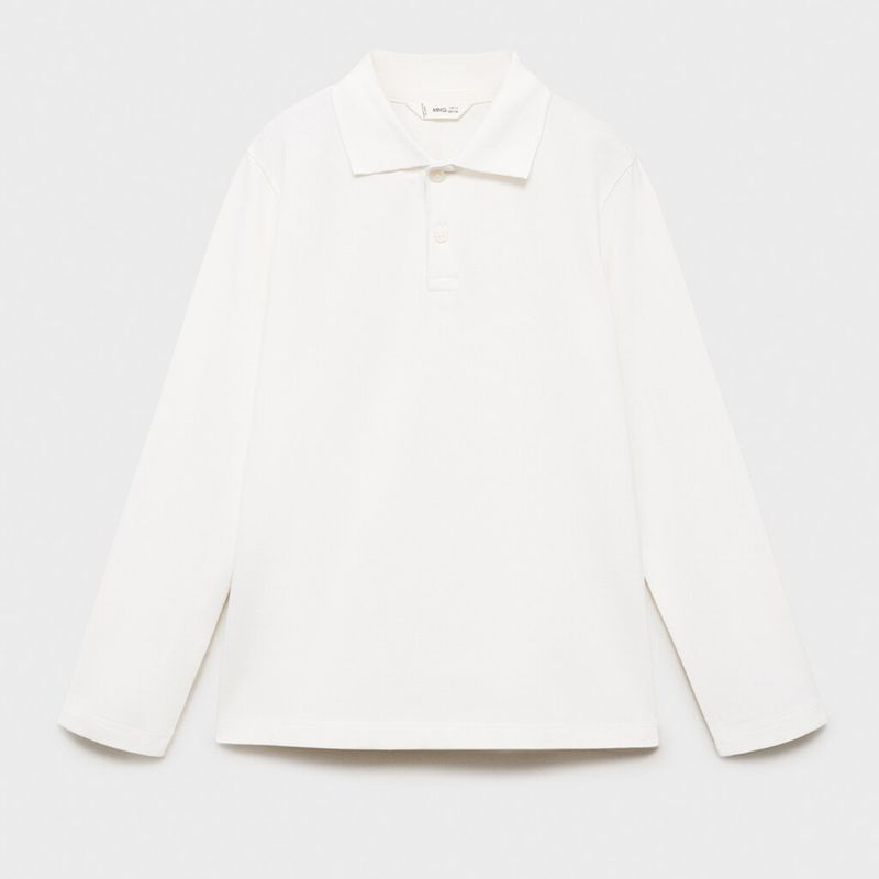 MANGO - Camiseta polo Para Niño Con cuello Manga larga de Algodón MANGO