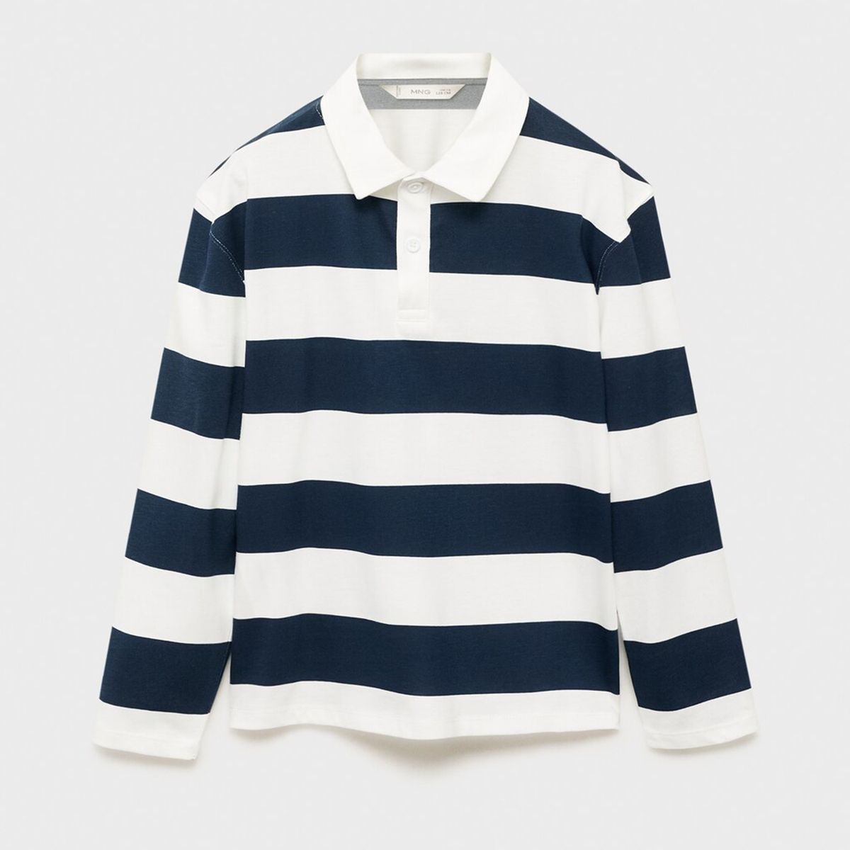 MANGO - Camiseta polo Para Niño de Rayas Con cuello Manga larga de Algodón MANGO