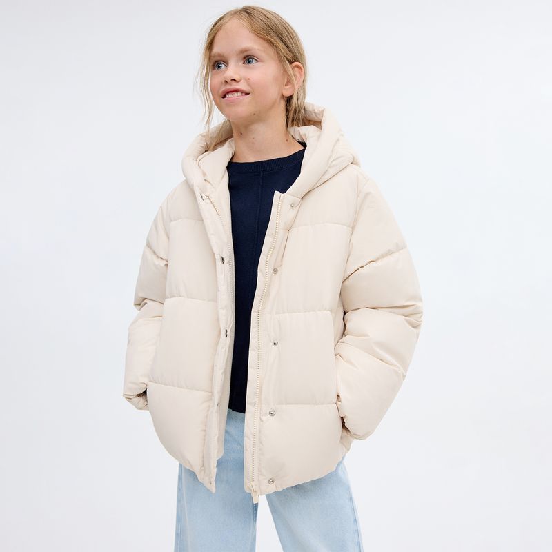  - Chaqueta Con capucha para Niño Acolchado MANGO