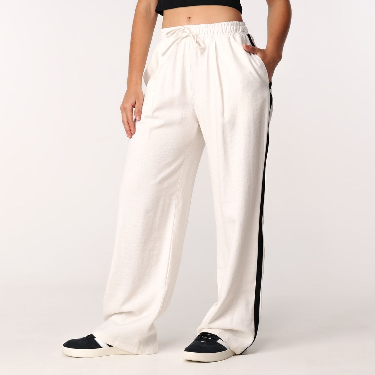 SYBILLA - Pantalón Wide leg Mujer Tiro alto Sybilla
