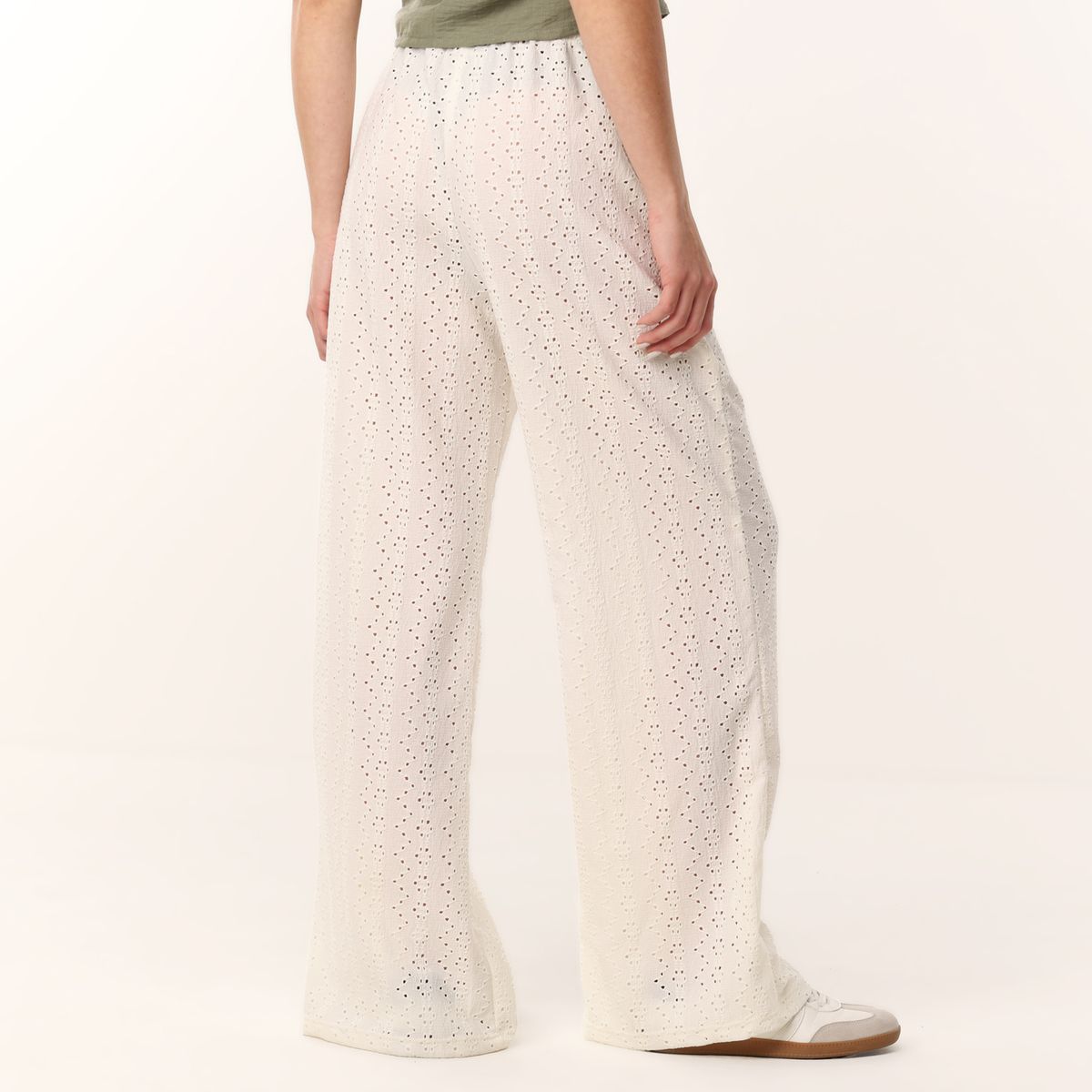 SYBILLA - Pantalón Wide leg Mujer Tiro alto de Rayas Sybilla