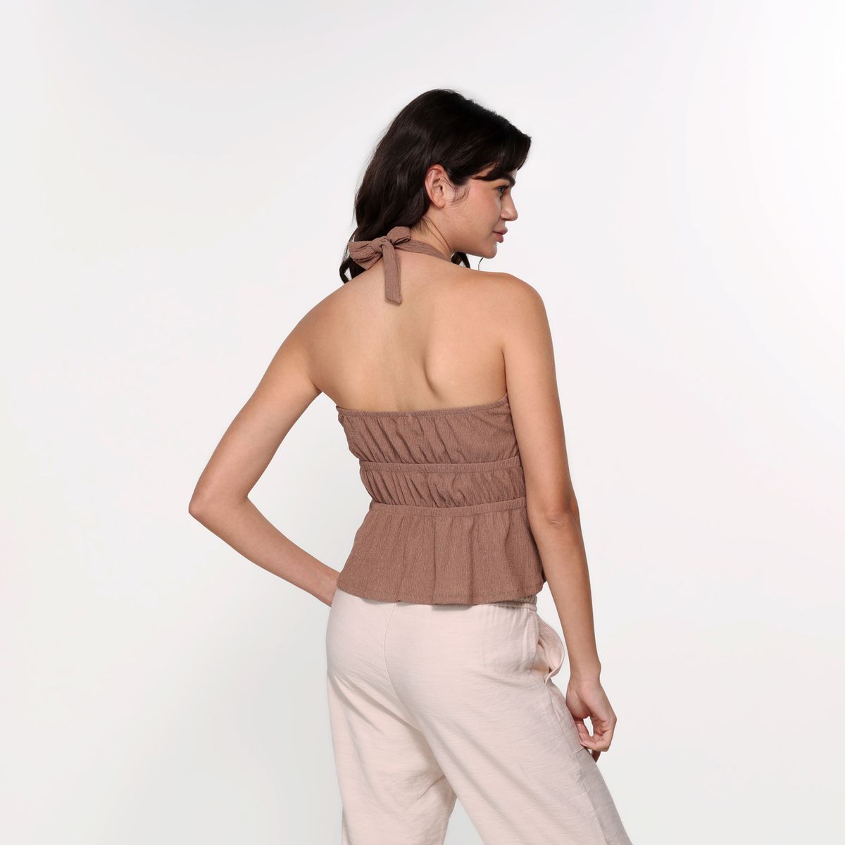 SYBILLA - Top esqueleto Mujer Anudada Sin mangas Sybilla