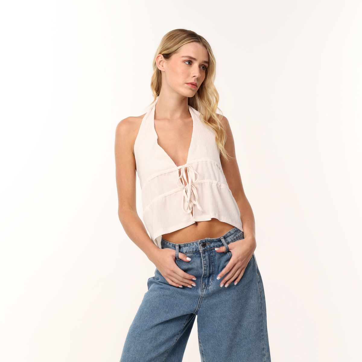 SYBILLA - Top esqueleto Mujer Anudada Sin mangas Sybilla