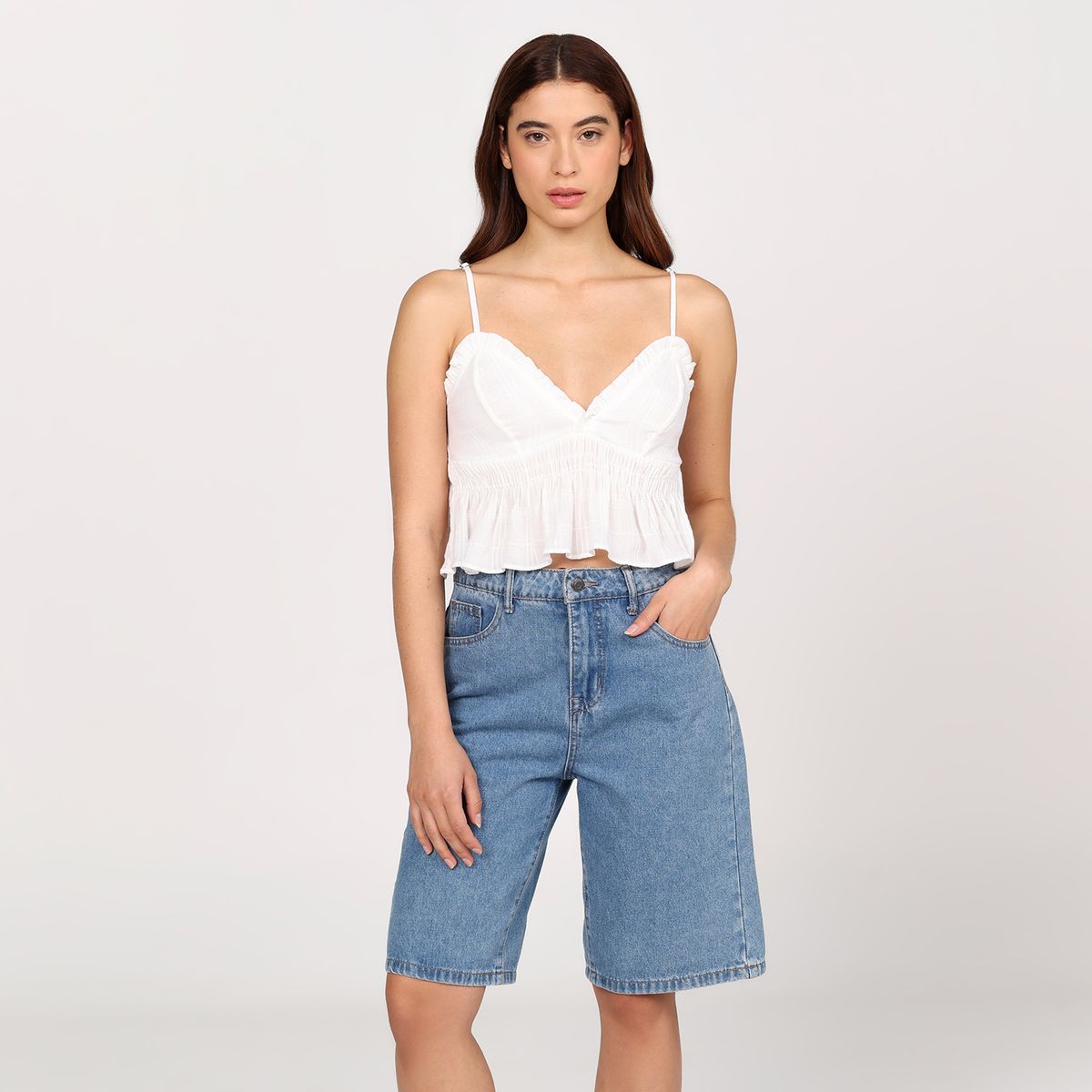 SYBILLA - Top esqueleto Mujer Con aplique Manga corta de Algodón Sybilla