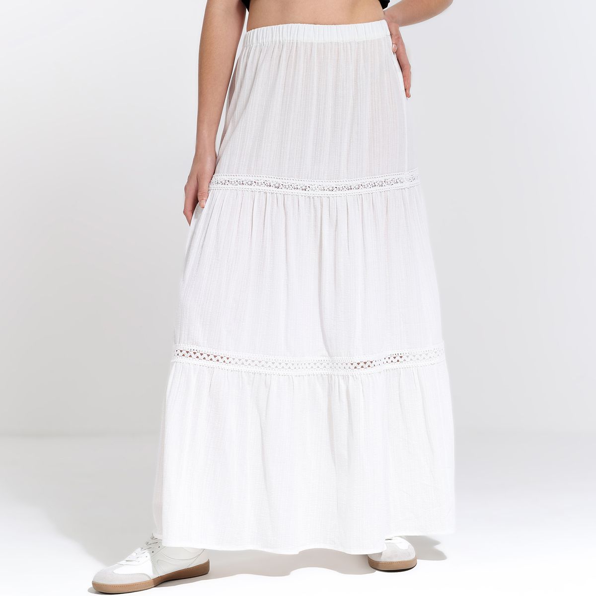 SYBILLA - Falda Maxi Mujer de Algodón Sybilla