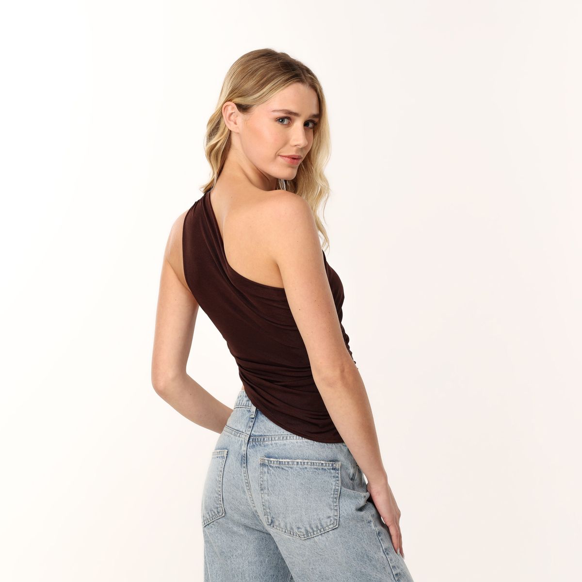 SYBILLA - Top Mujer Liso con Bordado Sin mangas Poliéster Sybilla