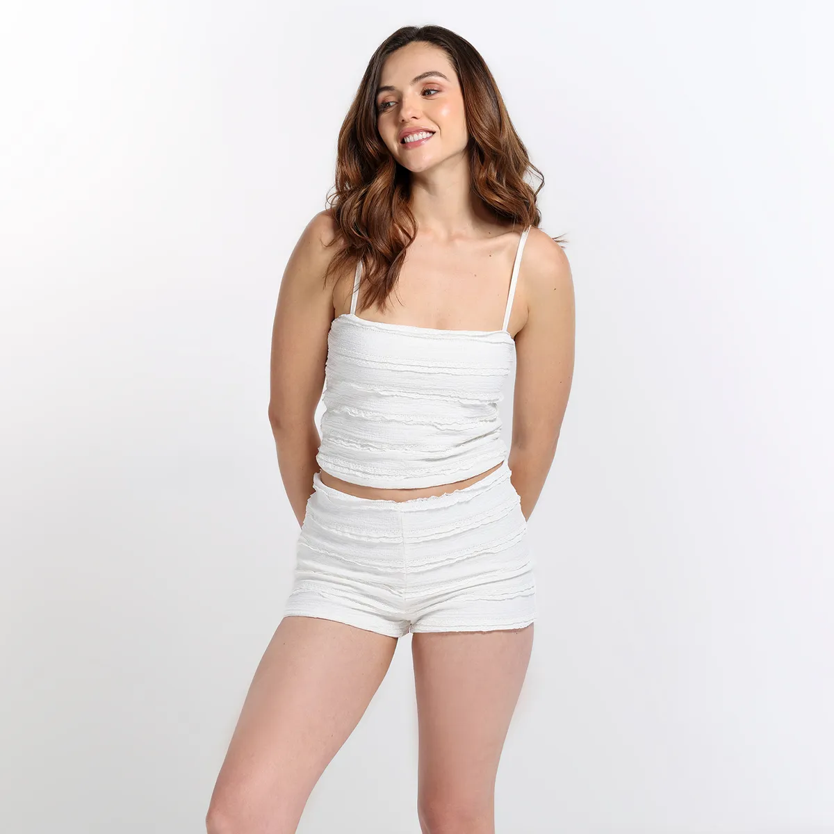 SYBILLA - Short Mujer Tiro bajo con Taches Sybilla