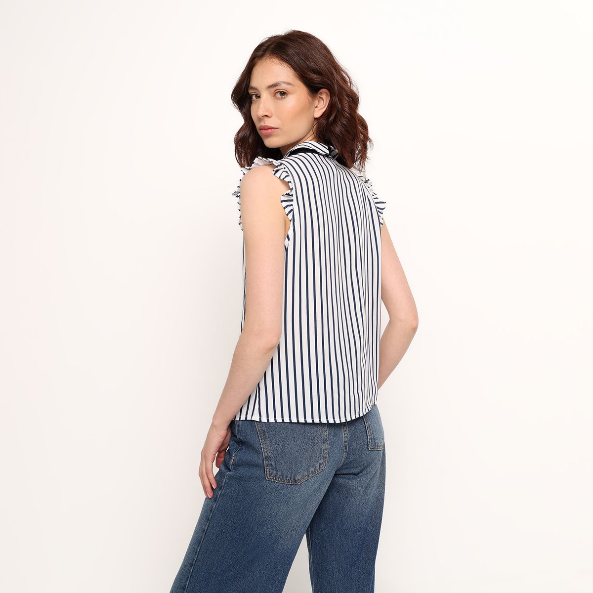 SYBILLA - Blusa Mujer Anudada Sin mangas Sybilla