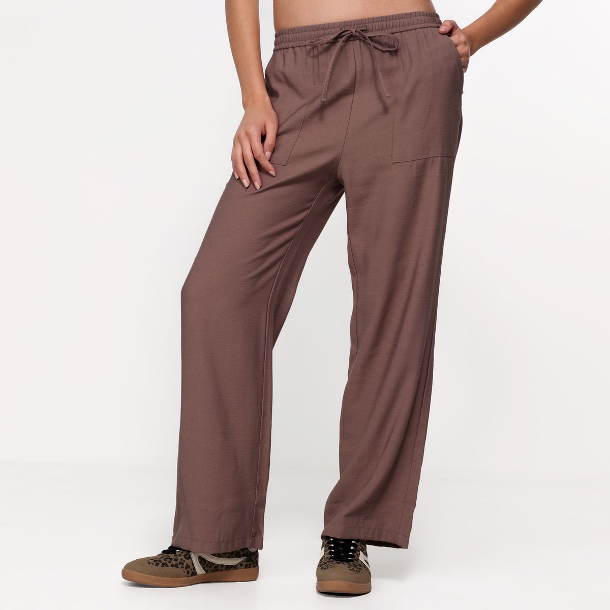 SYBILLA - Pantalón Wide leg Mujer Tiro alto Sybilla