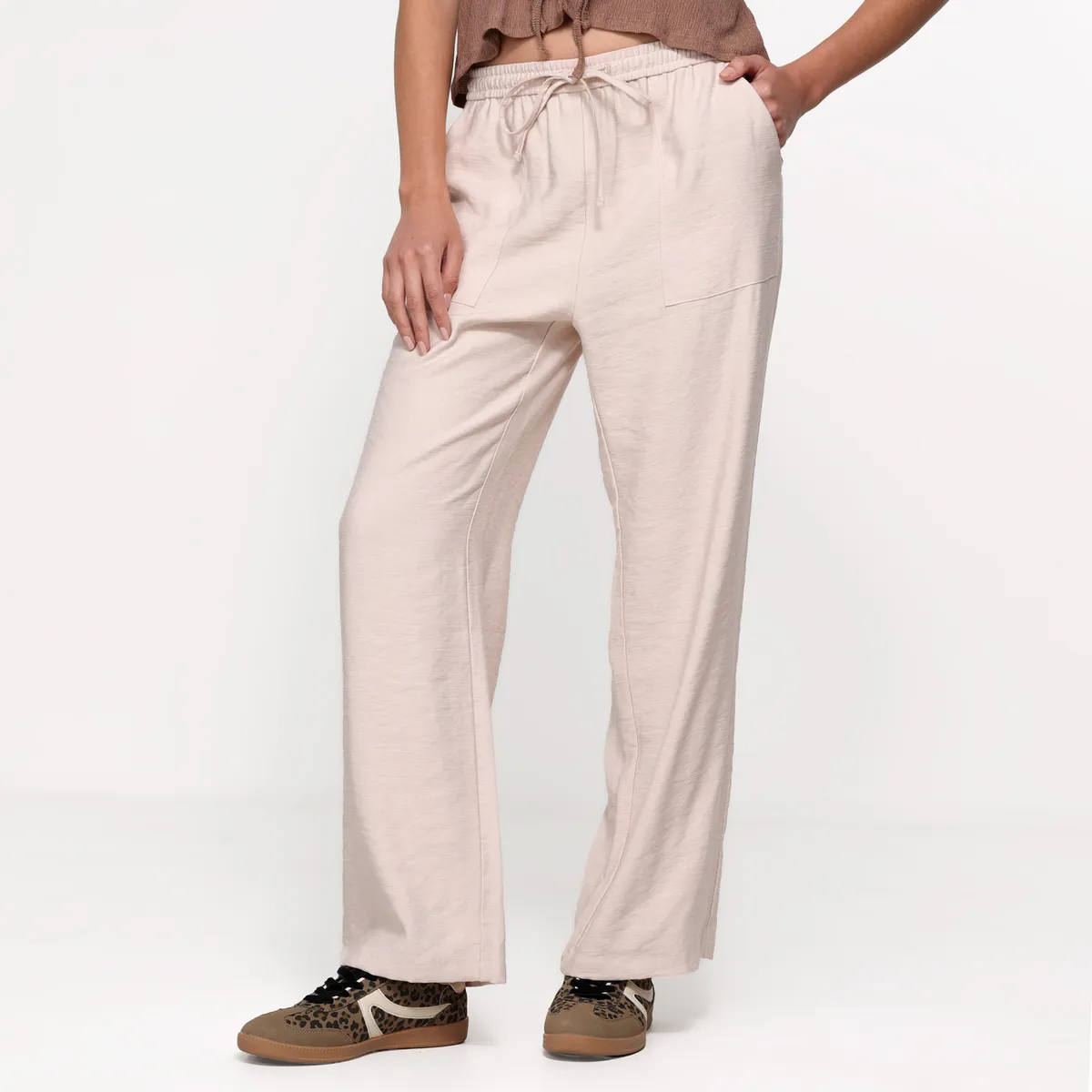 SYBILLA - Pantalón Wide leg Mujer Tiro alto Sybilla