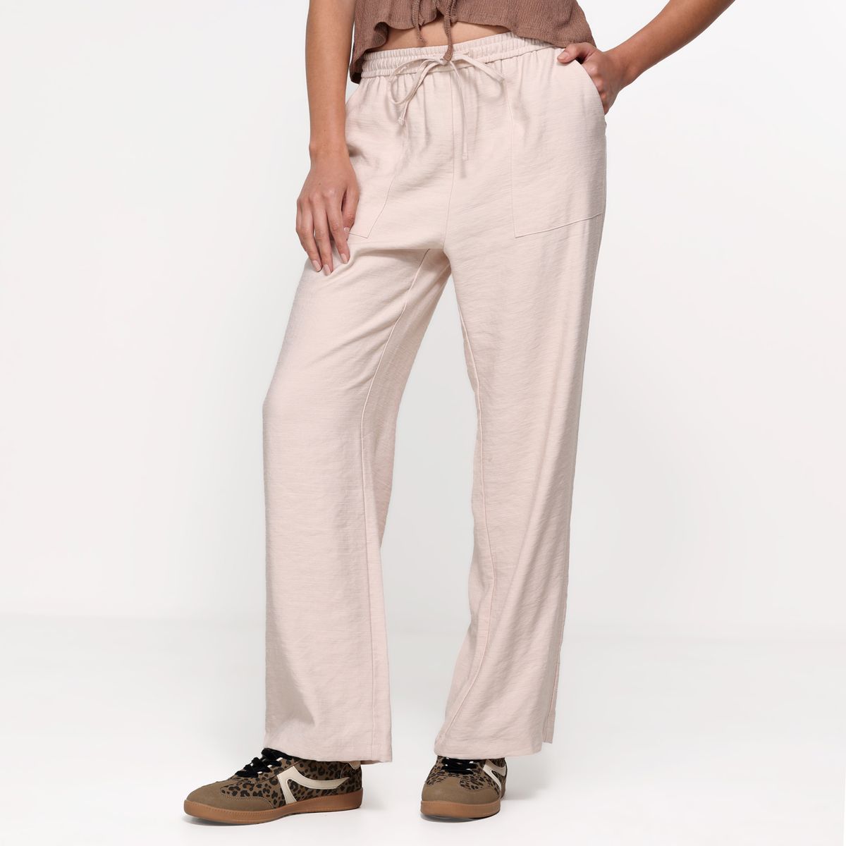 SYBILLA - Pantalón Wide leg Mujer Tiro alto Sybilla