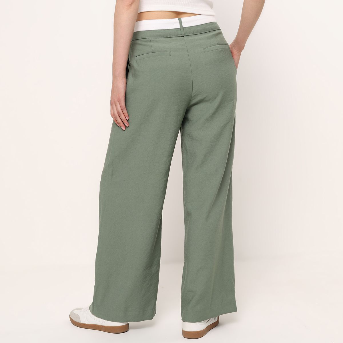SYBILLA - Pantalón Recto Mujer Tiro alto Sybilla