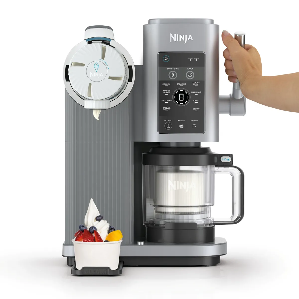 NINJA - Máquina de helado Ninja Swirl by Creami | 6 Programas para Servir en Swirl Estilo Heladería | Incluye 2 Contenedores