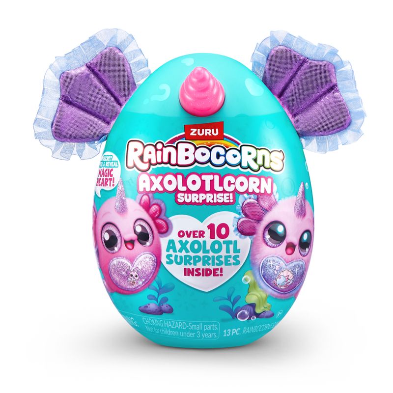  - Rainbocorns: Sparkle Heart Peluche Ajolote Surtido