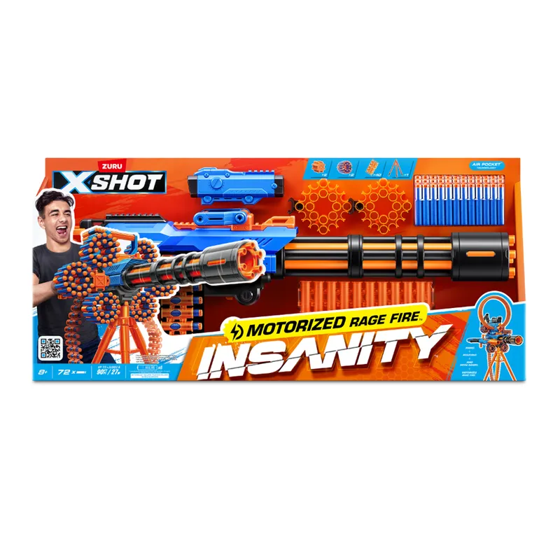  - X-Shot: Insanity S1 Lanzador Rage Fire Motorizado 72D