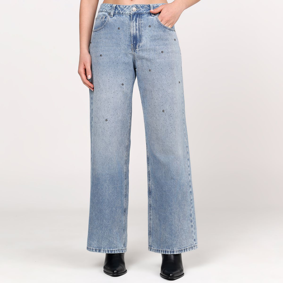 BASEMENT - Jean Recto Mujer Tiro alto Basement