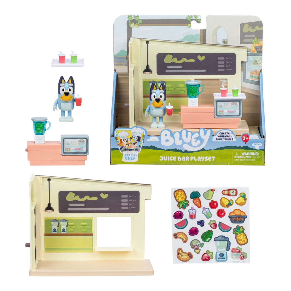 BLUEY - Juguete Bluey: Chef Mini Set Juego Barra de Jugos 