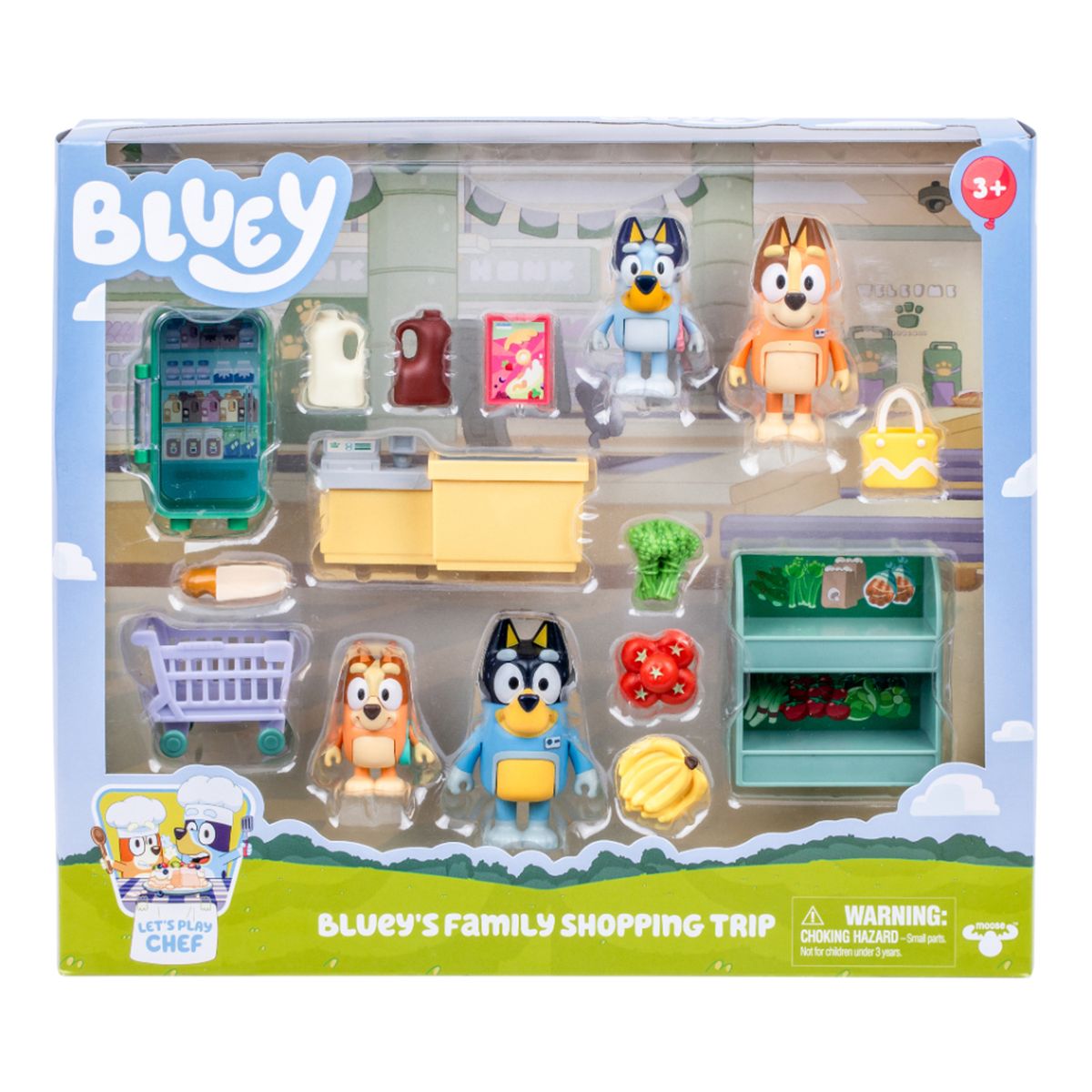 BLUEY - Juguete Bluey: Chef Pack Compras de Viaje 