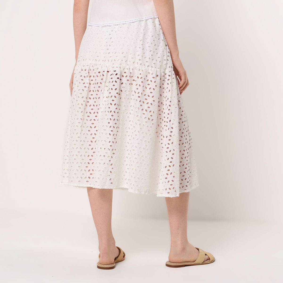 UNIVERSITY CLUB - Falda Midi Mujer De Algodón University Club