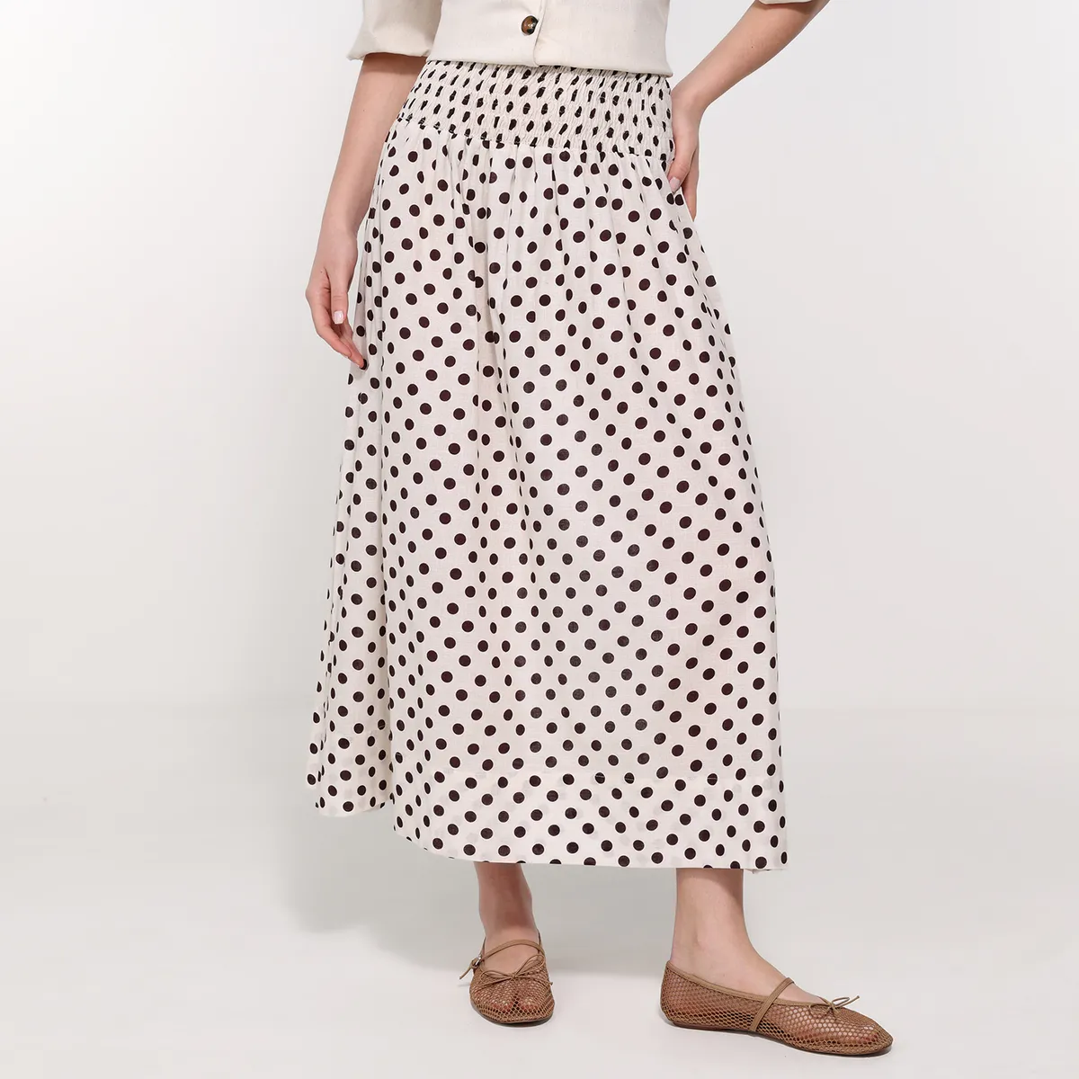 UNIVERSITY CLUB - Falda Midi Mujer De Algodón University Club 