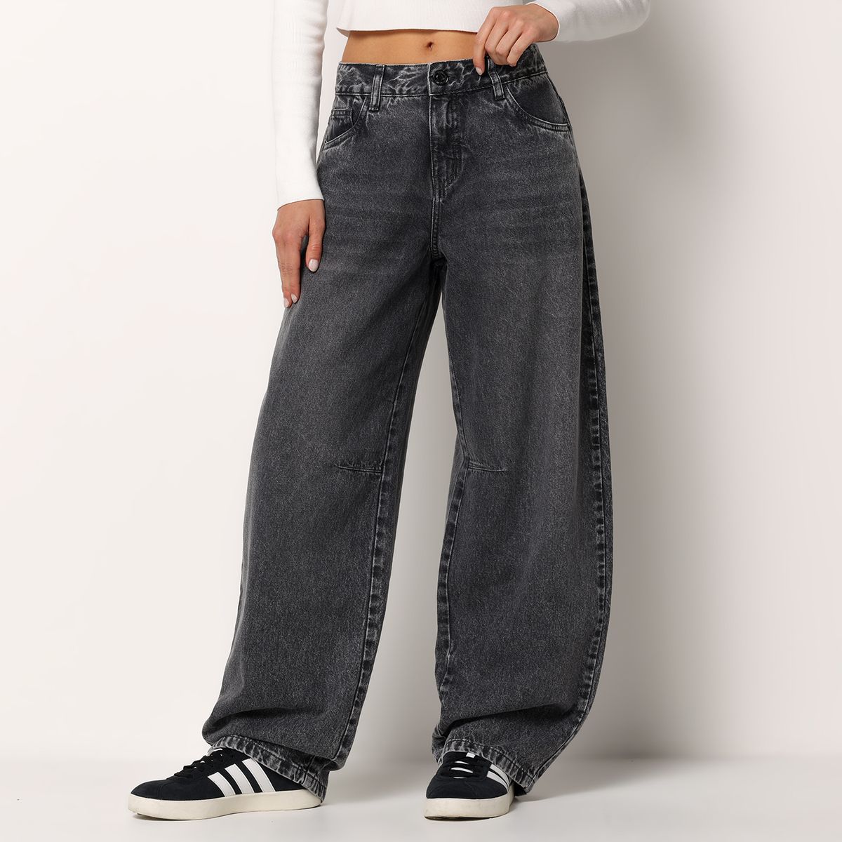 SYBILLA - Jean Recto Mujer Tiro bajo Denim Sybilla