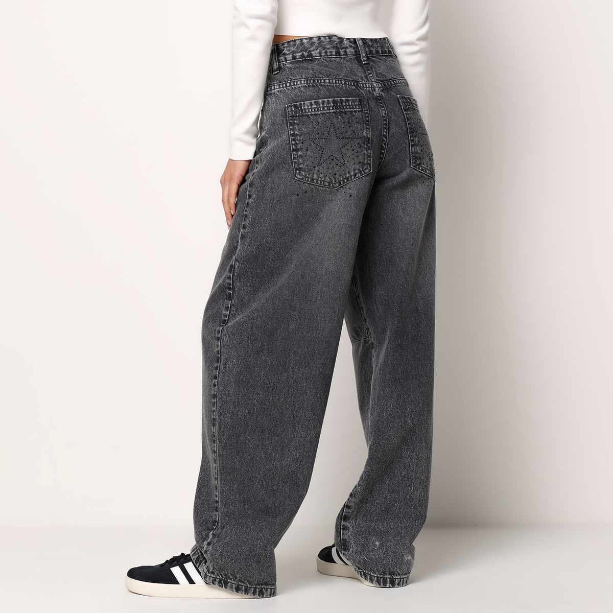 SYBILLA - Jean Recto Mujer Tiro bajo Denim Sybilla