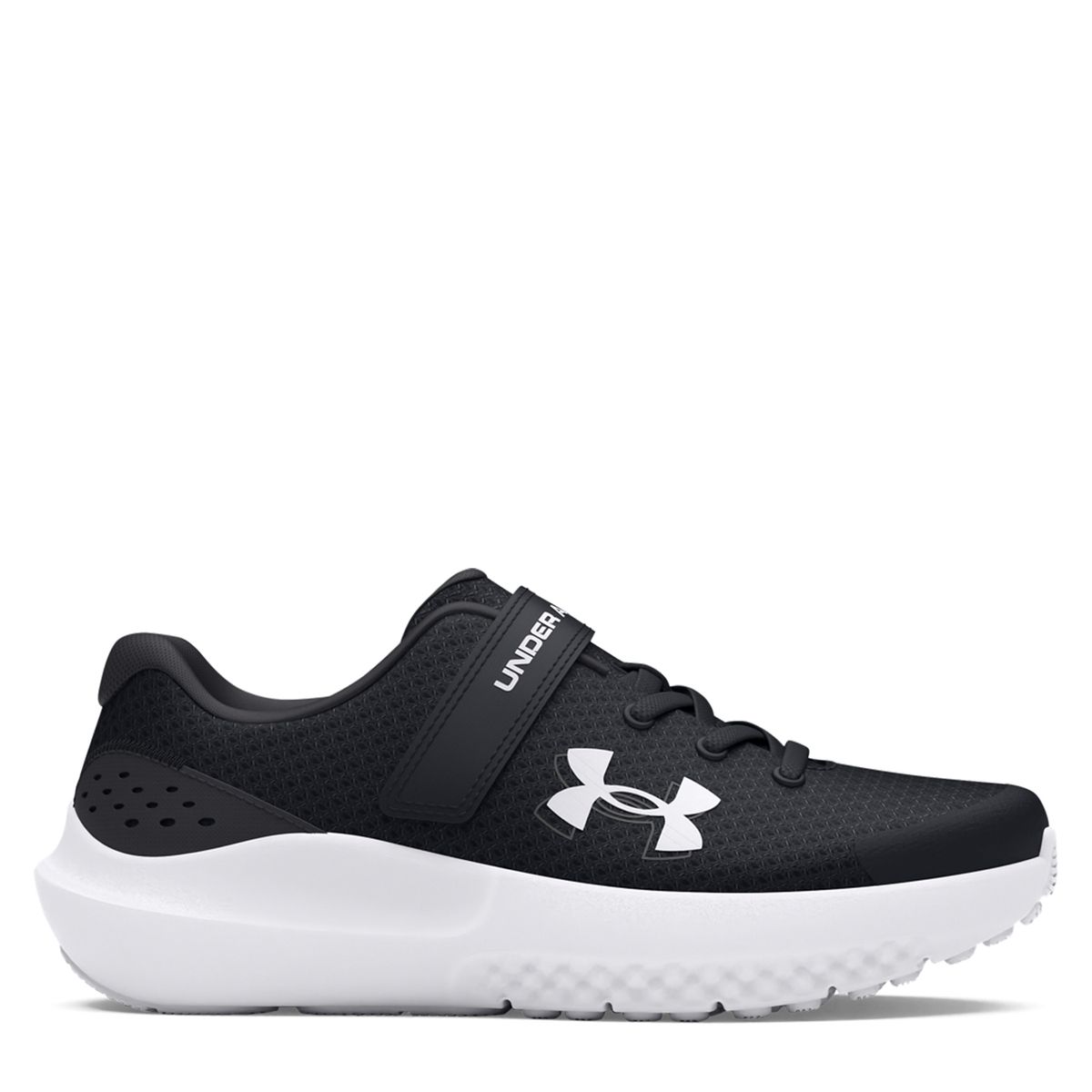 UNDER ARMOUR - Tenis Under Armour Surge 4 AC Niño con Velcro Negros 