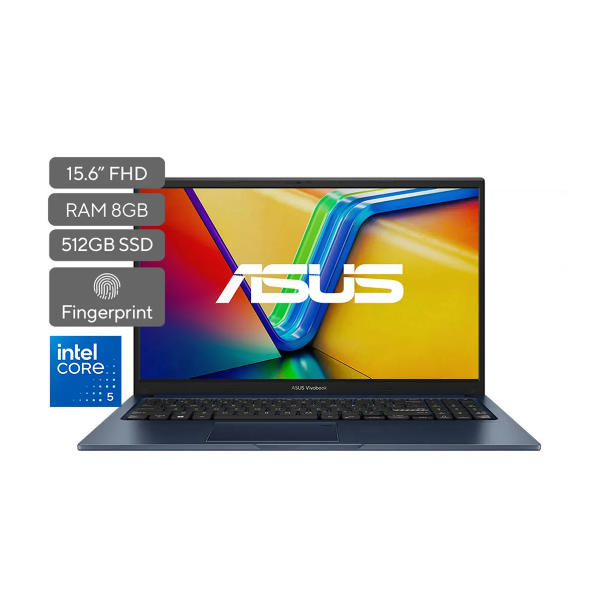 ASUS - Portátil ASUS Vivobook 15  | Intel Core 5 | DDR4 8GB| 512GB SSD de almacenamiento | Windows 11 |15.6 Pulgadas |X1504VA-BQ598W |  Computador portátil