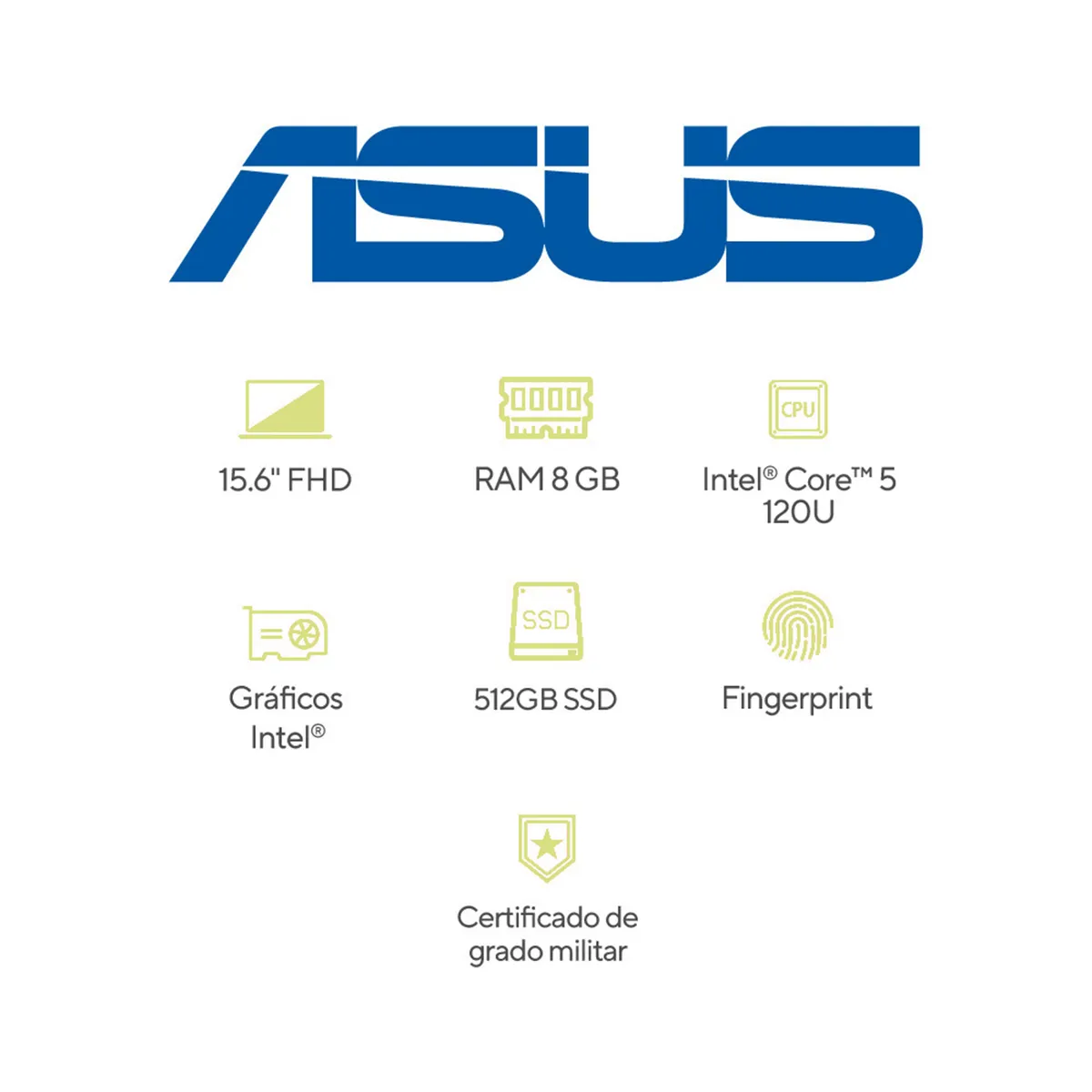 ASUS - Portátil ASUS Vivobook 15  | Intel Core 5 | DDR4 8GB| 512GB SSD de almacenamiento | Windows 11 |15.6 Pulgadas |X1504VA-BQ598W |  Computador portátil