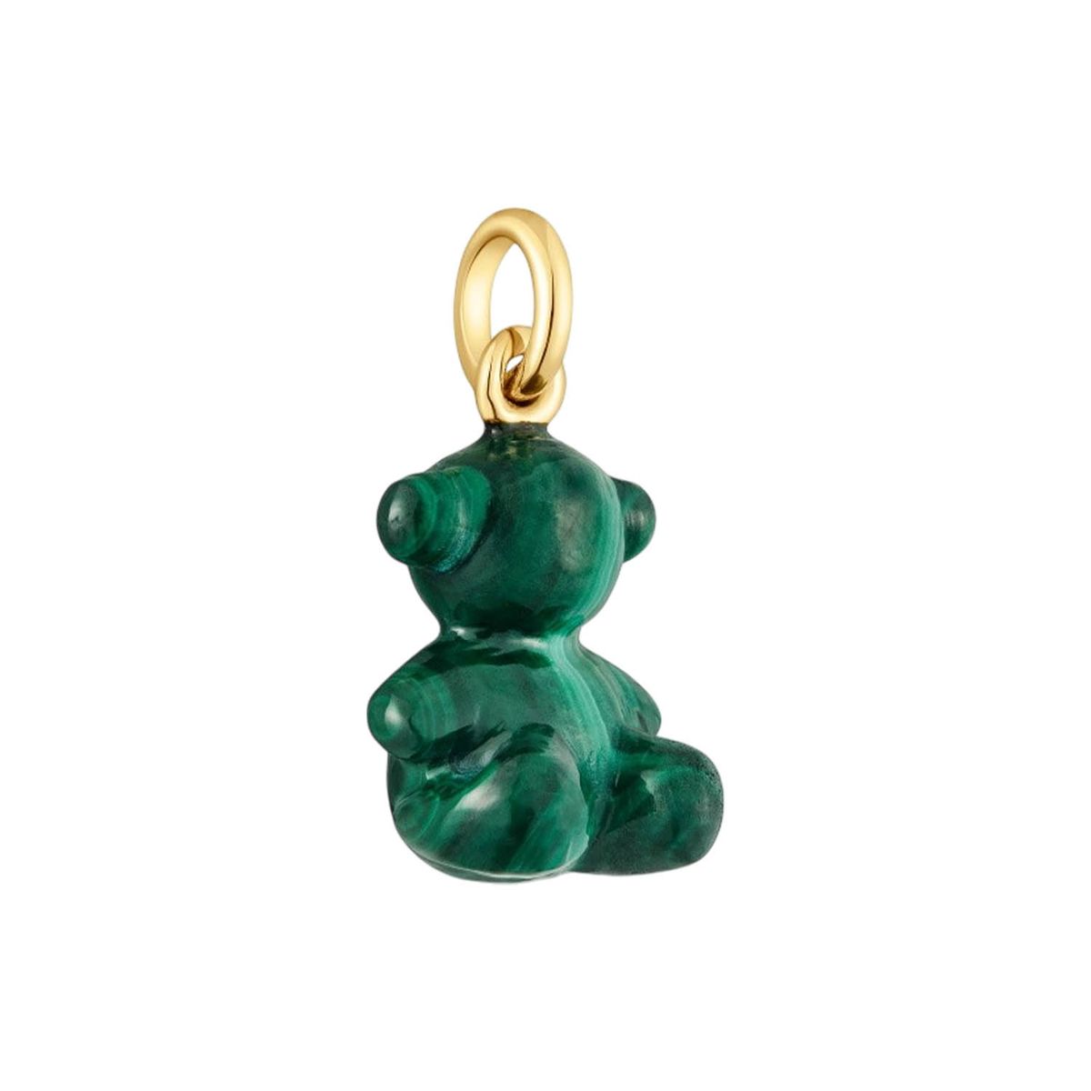 TOUS - Dije oso pequeño con malaquita y oro 14 kt Bold Bear
