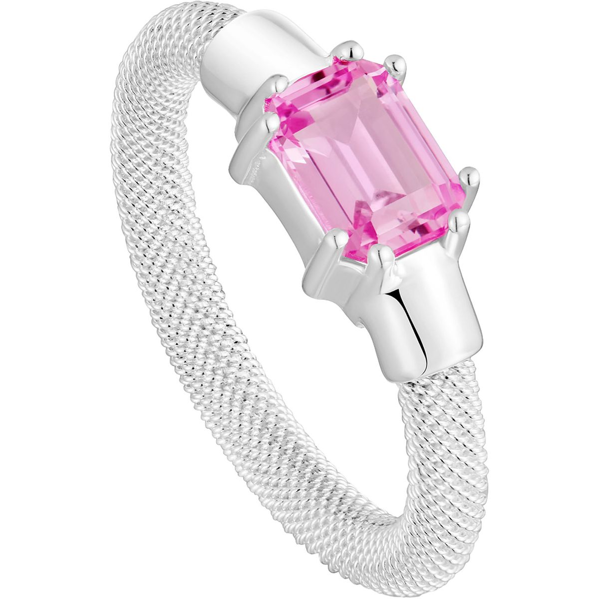 TOUS - Anillo de plata y zafiro creado en laboratorio TOUS Mesh LGG