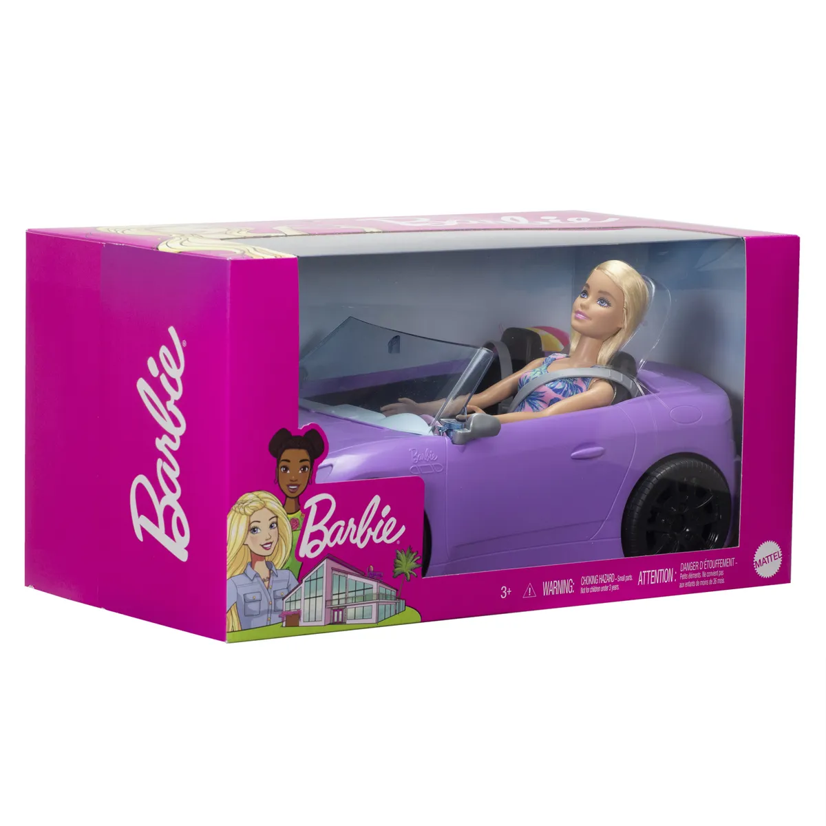 BARBIE - Figura de Muñeca Barbie: Carro para Muñecas Convertible