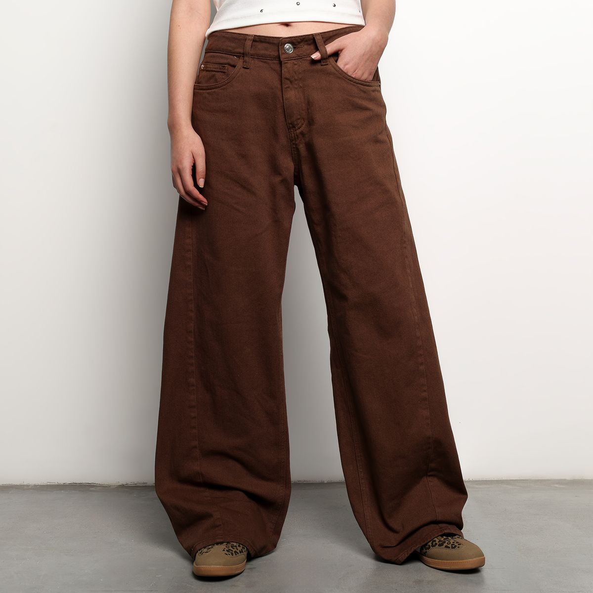 DENIMLAB - Jean Wide leg Mujer Tiro medio Denim de Algodón Denimlab