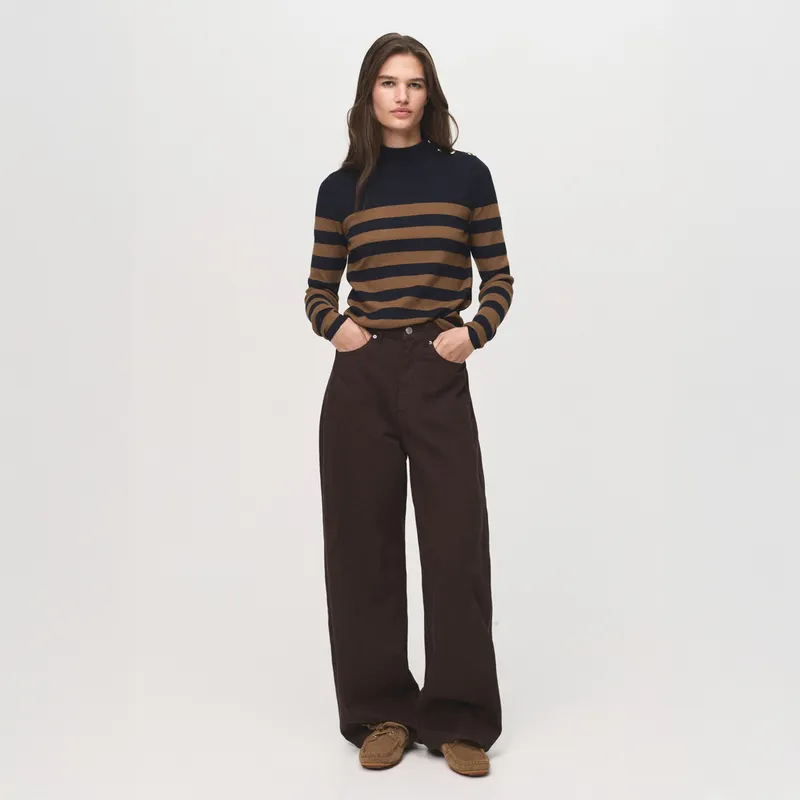 MANGO - Saco Mujer de Rayas Mango 