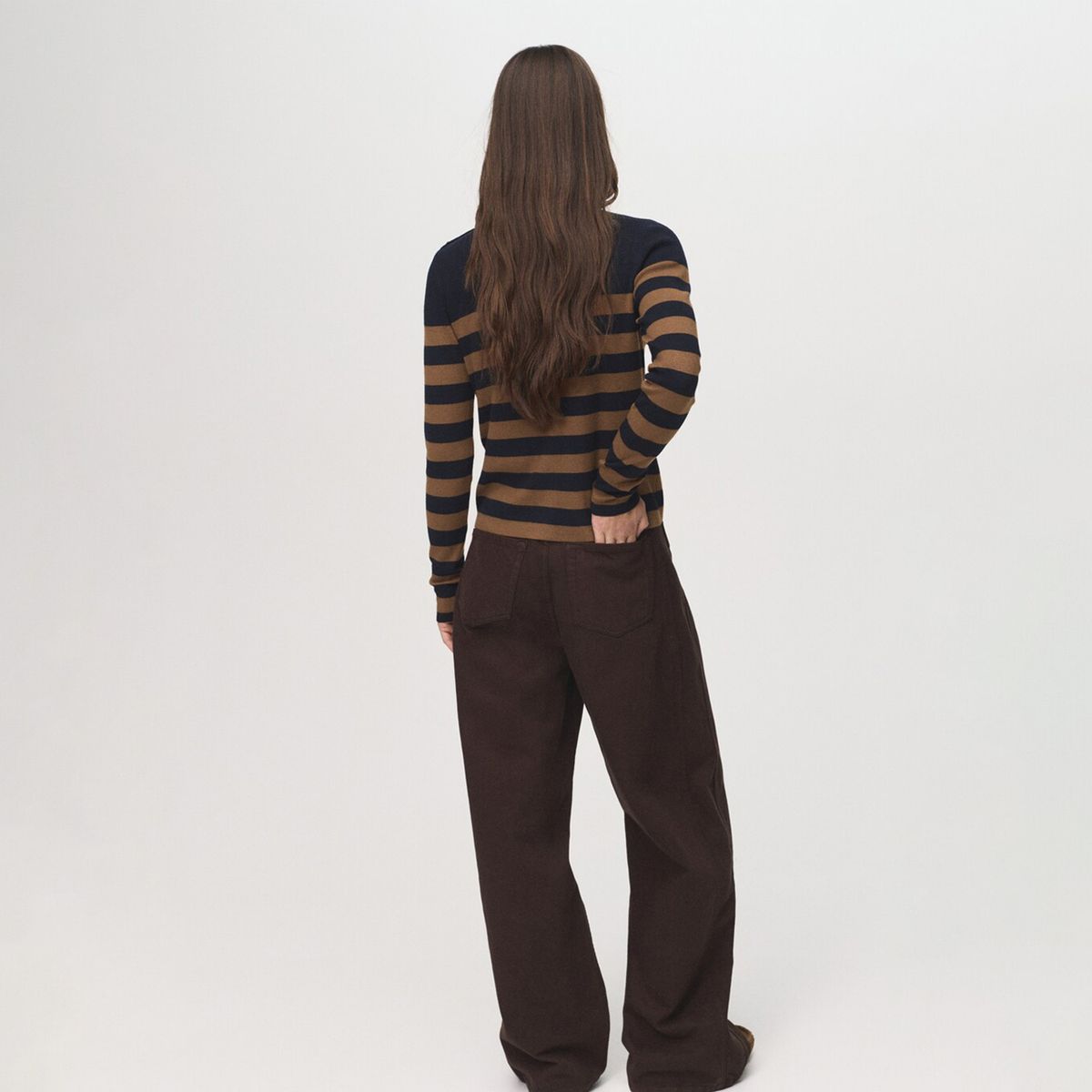 MANGO - Saco Mujer de Rayas Mango 