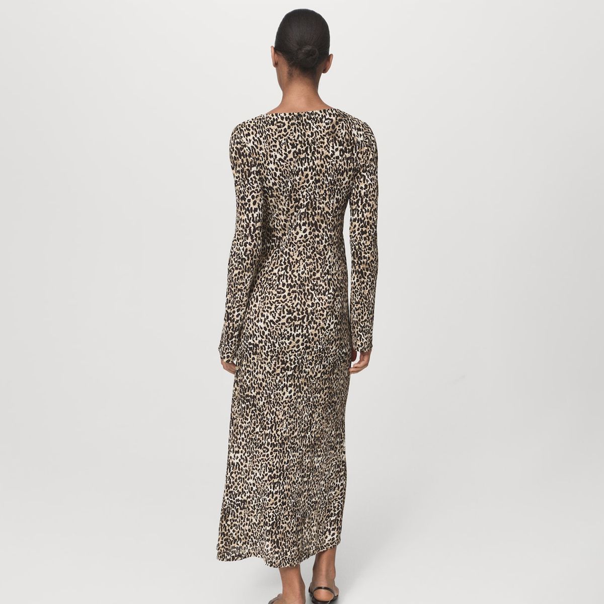 MANGO - Vestido Mujer Medio Casual con Estampado Mango